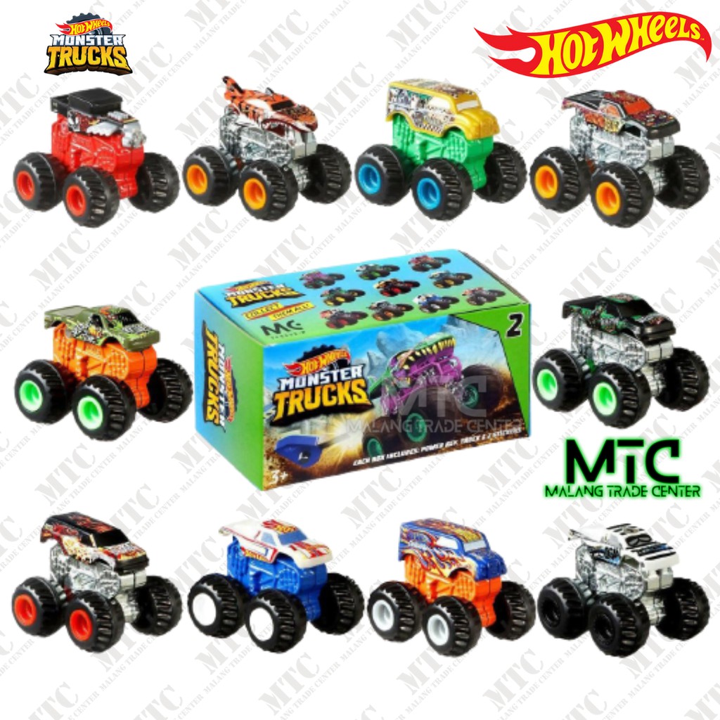 Hot Wheels Monster Trucks Mini Include Launcher atau Pelontar