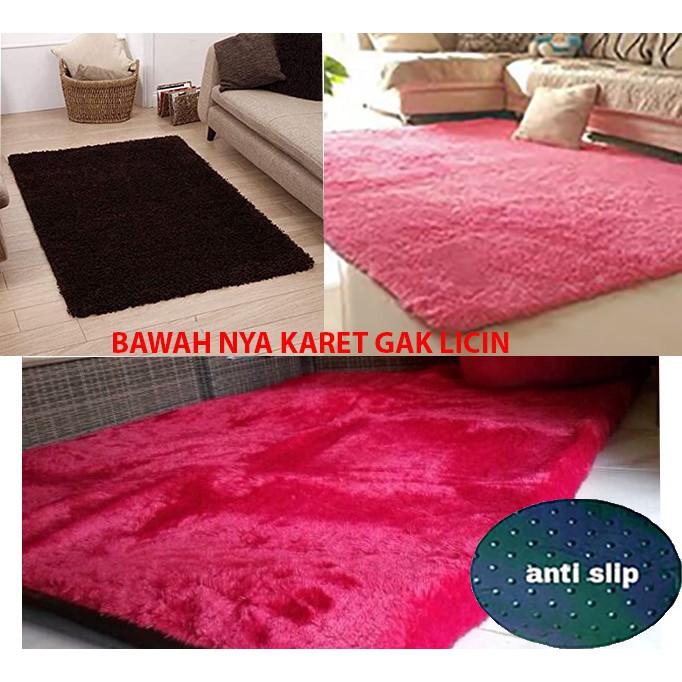 KARPET BULU RASFUR 200x150x4cm ANTI SLIP harga termurah lembut dan nyaman