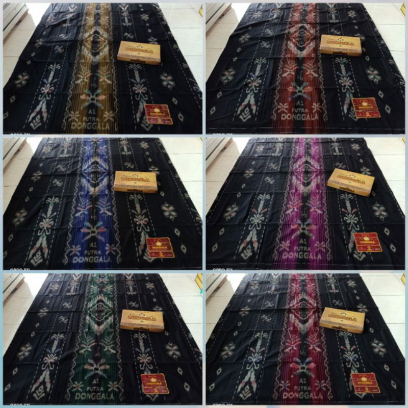 SARUNG DONGGALA HITAM GRADASI