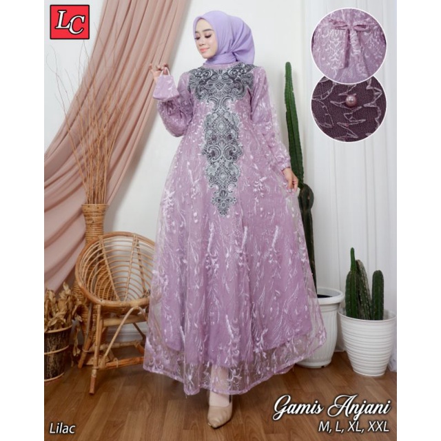 Gamis Anjani Bordir Free Masker Original Butik