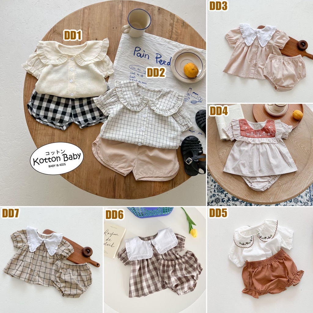 0-18bln || SETELAN BAJU + CELANA SET ATASAN BAYI ANAK PEREMPUAN DDWJ catalog DD