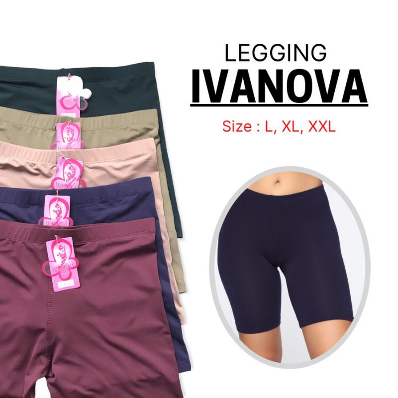 LEGGING PANJANG 7/8 PENDEK CELANA PENDEK IVANOVA BAHAN PADAT PREMIUM POLYESTER SPANDEK NYAMAN DIPAKAI DAN ADEM COCOK BUAT DALEMAN