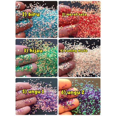 Glitter bintang star glitter nail art make up scrapbooking slime