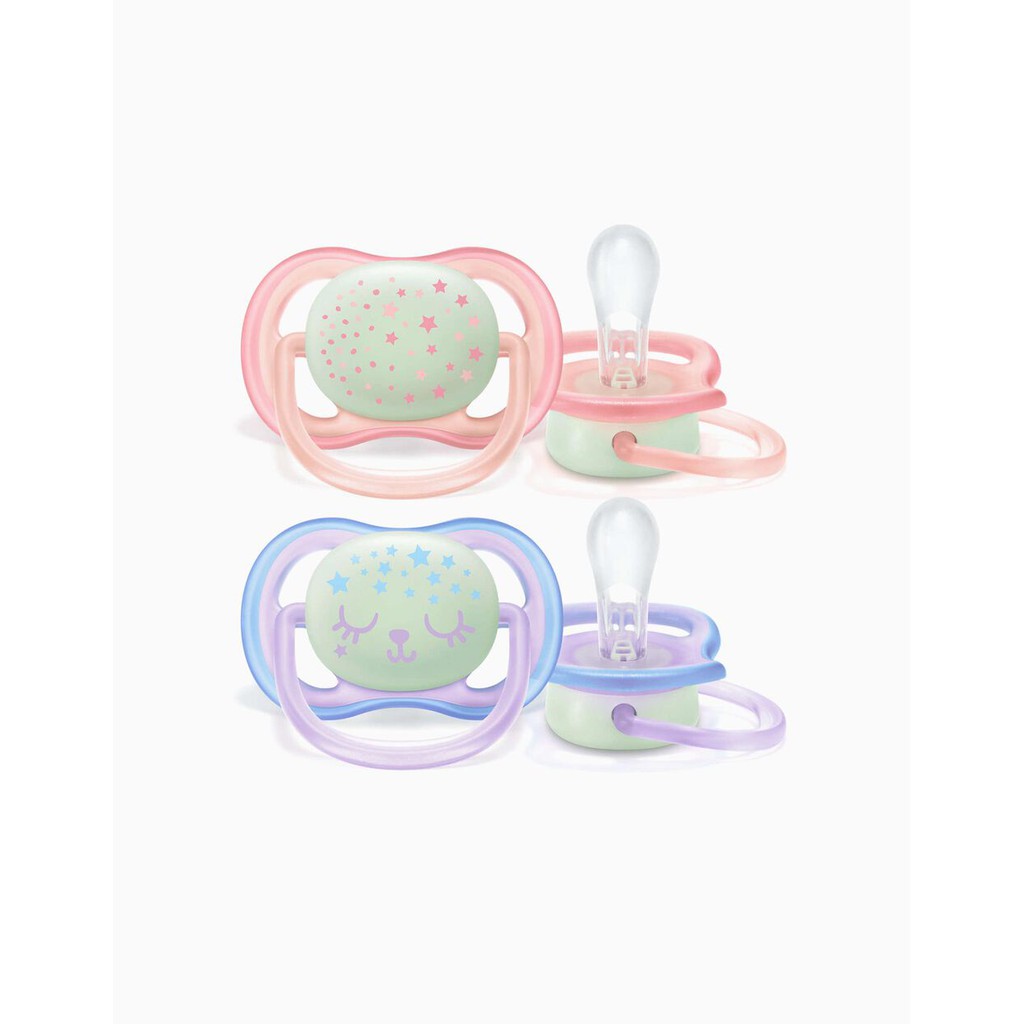 Philips Avent Empeng Ultra Air Night 0-6m SCF376/12 Twin Pack Pacifier