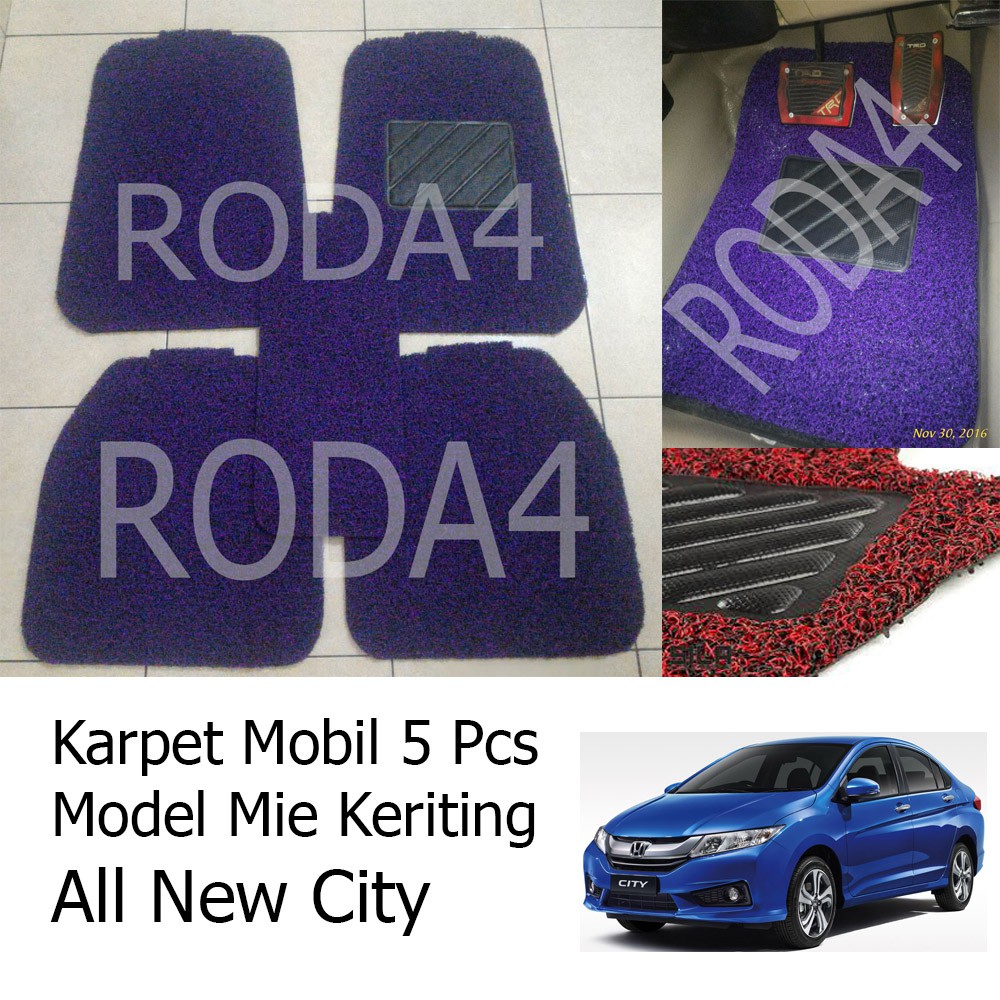 Karpet Mobil / Car Carpet / Floor Mats Universal Model Mie Keriting All New City