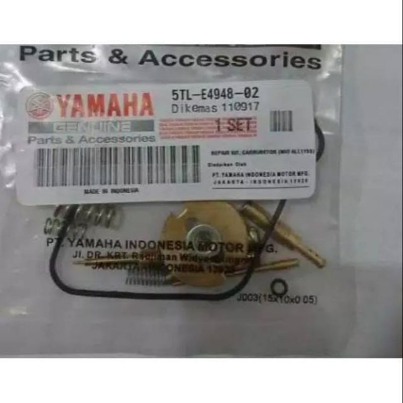PARKIT KARBURATOR SPUYER PILOT JET MAIN JET ORIGINAL YAMAHA MIO SOUL FINO KARBU Nouvo