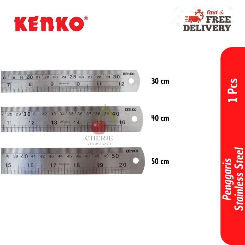 

Penggaris Besi Kenko 30 40 50 cm - staninless stell -1 Pcs