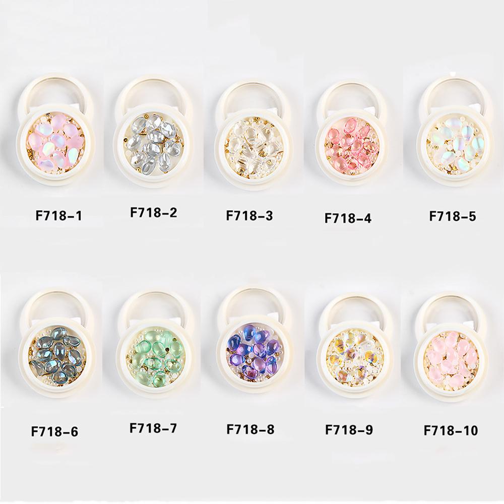 Mxbeauty Hiasan Nail Art 1BOX Mutiara Mengkilap Baja bBall Kristal Hologram Manicure Jewelry
