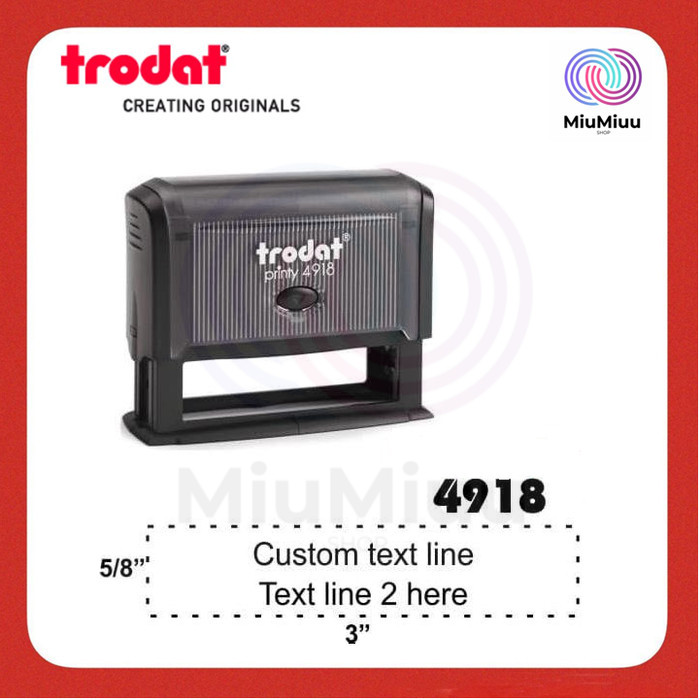 

STEMPEL TRODAT PRINTY 4918 UKURAN 75X15 MM