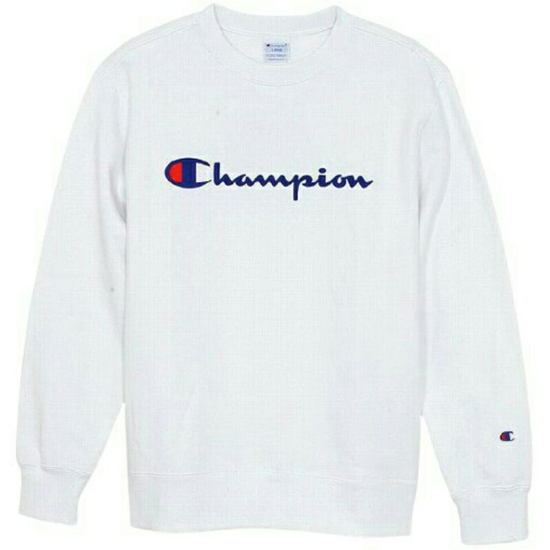 Crewneck Champions script bordir - 100% original
