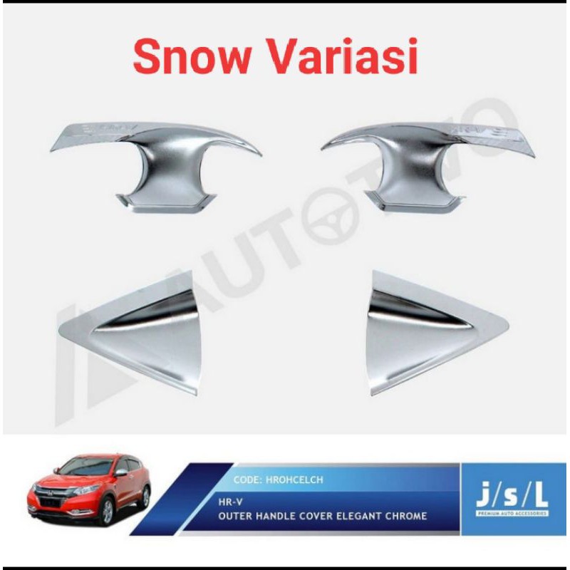 Honda HRV bingkai pintu mobil krom Outer handle elegant chrome full set JSL