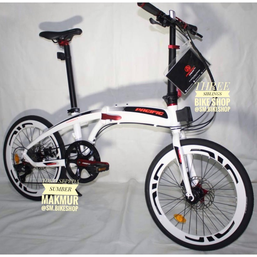 SEPEDA LIPAT PACIFIC NORIS 2.3 20 inch WARNA PUTIH MERAH