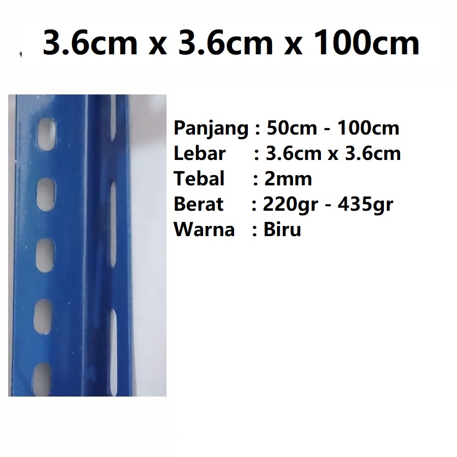 Besi Siku Panjang Warna-Warni 3METER(300CM) /1 Batang