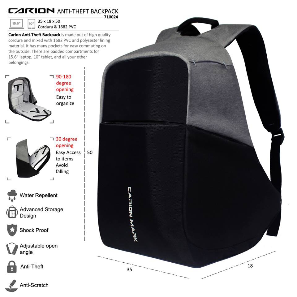 TAS RANSEL ANTI MALING/ DAYPACK / TAS RUNGGUNG CARION