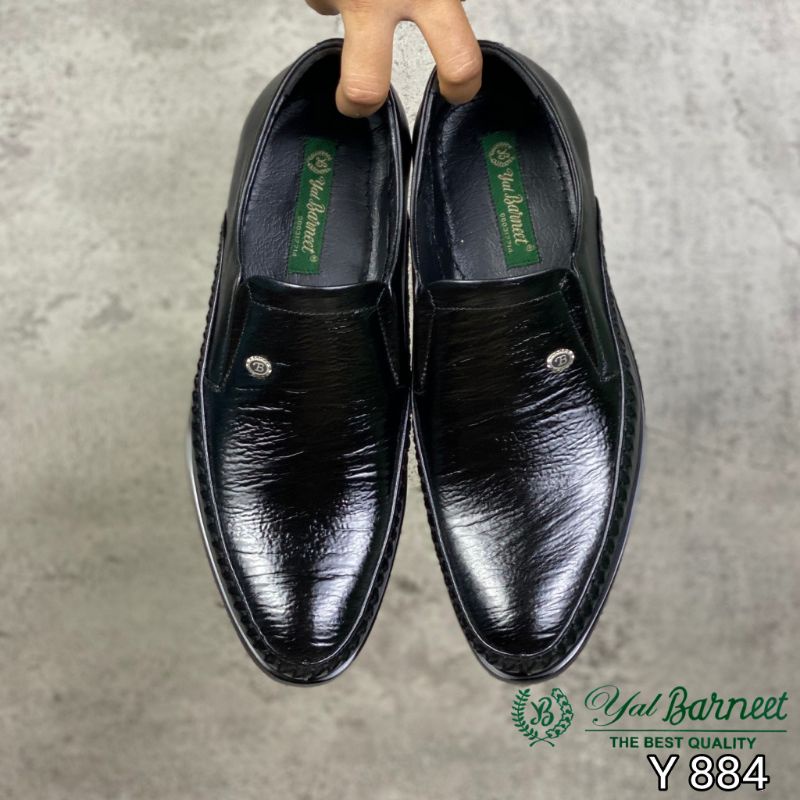 Sepatu Pantofel Pria Sepatu Pantopel Formal Hitam Kerja Pesta Kulit Asli Pentopel Yal Barneet 884