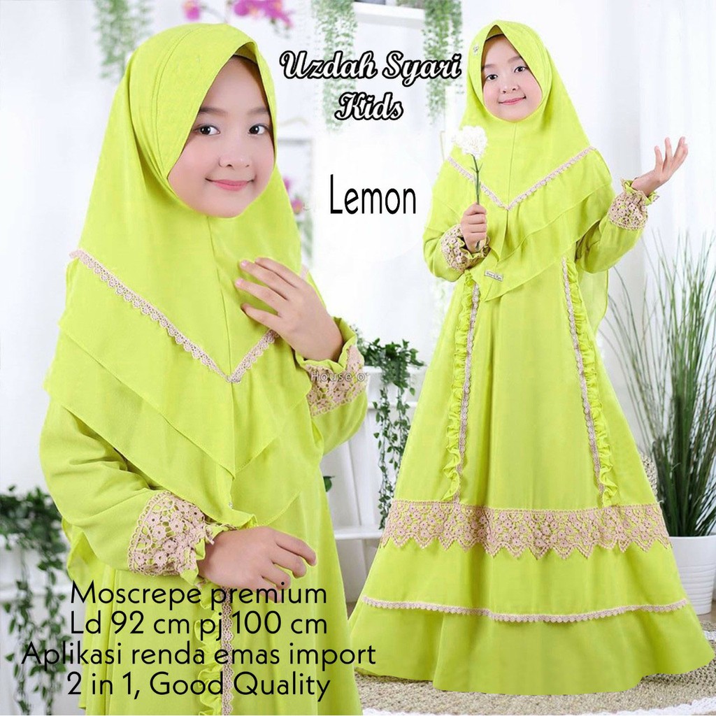 quinnyshop-COD-baju syari anak perempuan-baju lebaran anak perempuan 2020-baju syari anak-baju sar i