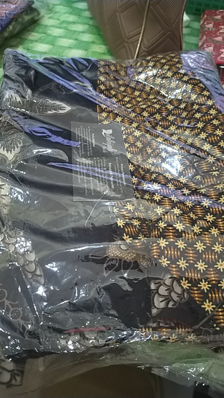 Gamis Batik Modern  Kombinasi Truntum, Ori Batik Aksara Pekalongan Big Size Jumbo