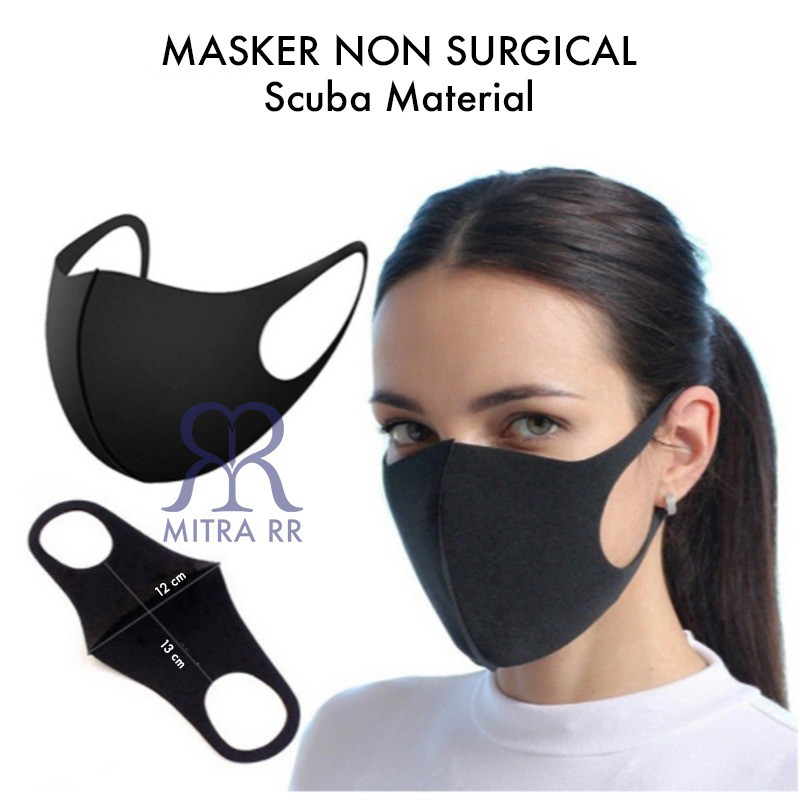 Masker Scuba / Masker Kain Polos Murah Pilih Warna