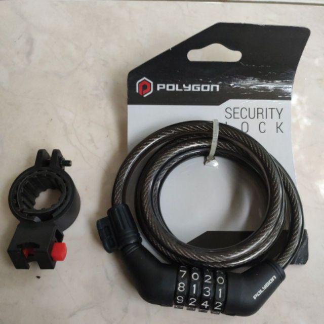 Lock Spiral Resetable Combination Kunci Spiral Polygon Dengan Kode Kombinasi Angka