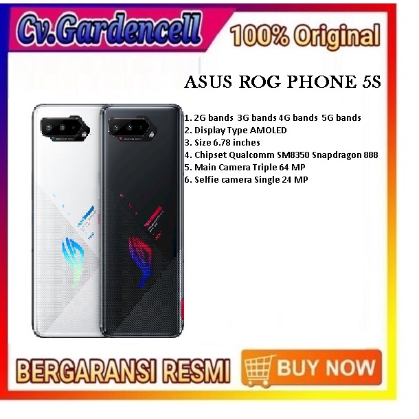 ASUS ROG PHONE 5S RAM 12/256GB GARANSI RESMI