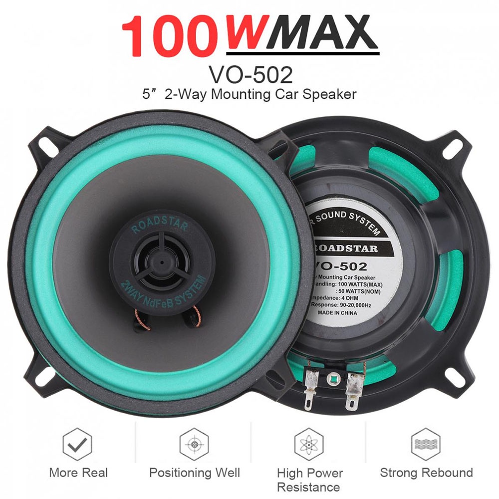 Speaker Subwoofer Mobil HiFi 5 Inch 100W 1 PCS - VO-502 - Black/Blue