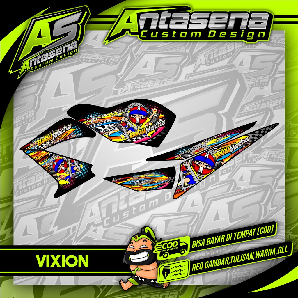 STRIPING STICKER DECAL YAMAHA OLD VIXION CUSTOM 6
