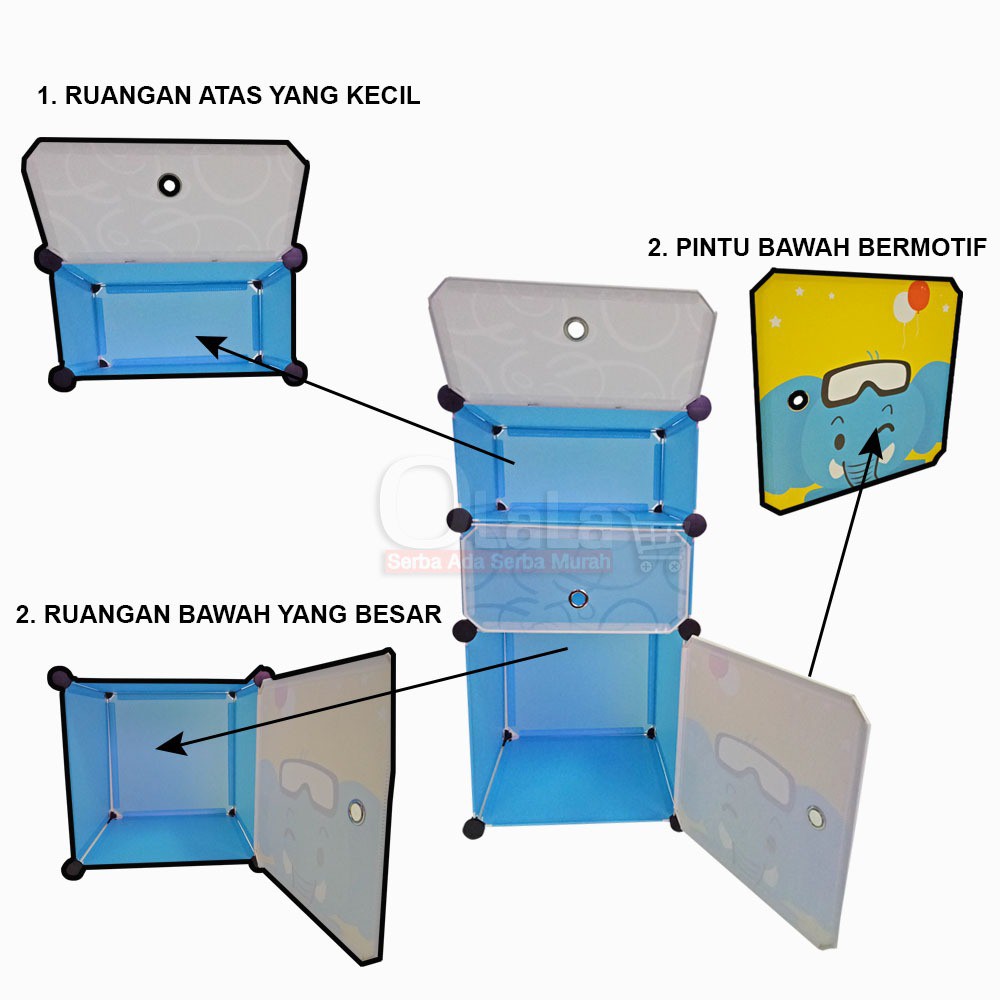 LEMARI PORTABLE 3 SUSUN MJ-7106-3