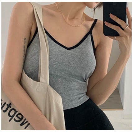 KINDSTORE❤ | Ganghua Tank Top Atasan Tali Tipis Bahan Premium