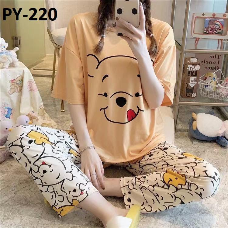 Piyama Import Dewasa | Sleepwear | Baju Tidur Wanita | Piyama Wanita Celana Panjang Import Premium Motif Karakter-4