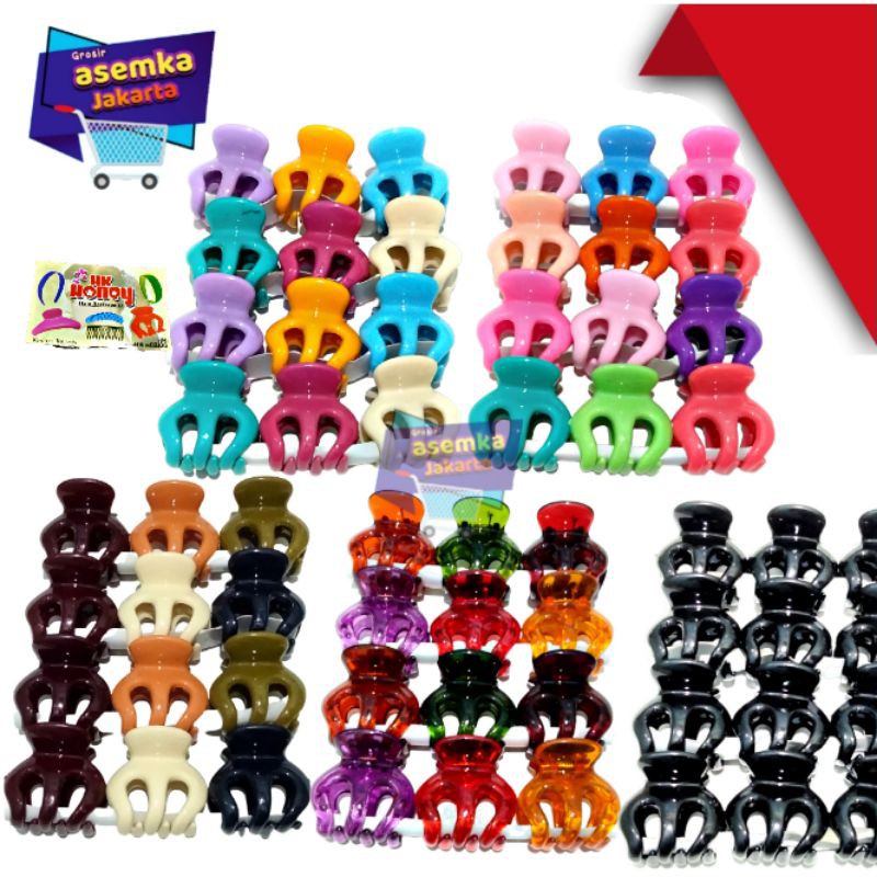 Jedai Rambut 12pcs Jepit Rambut Produk HK reguler 5cm Grosir