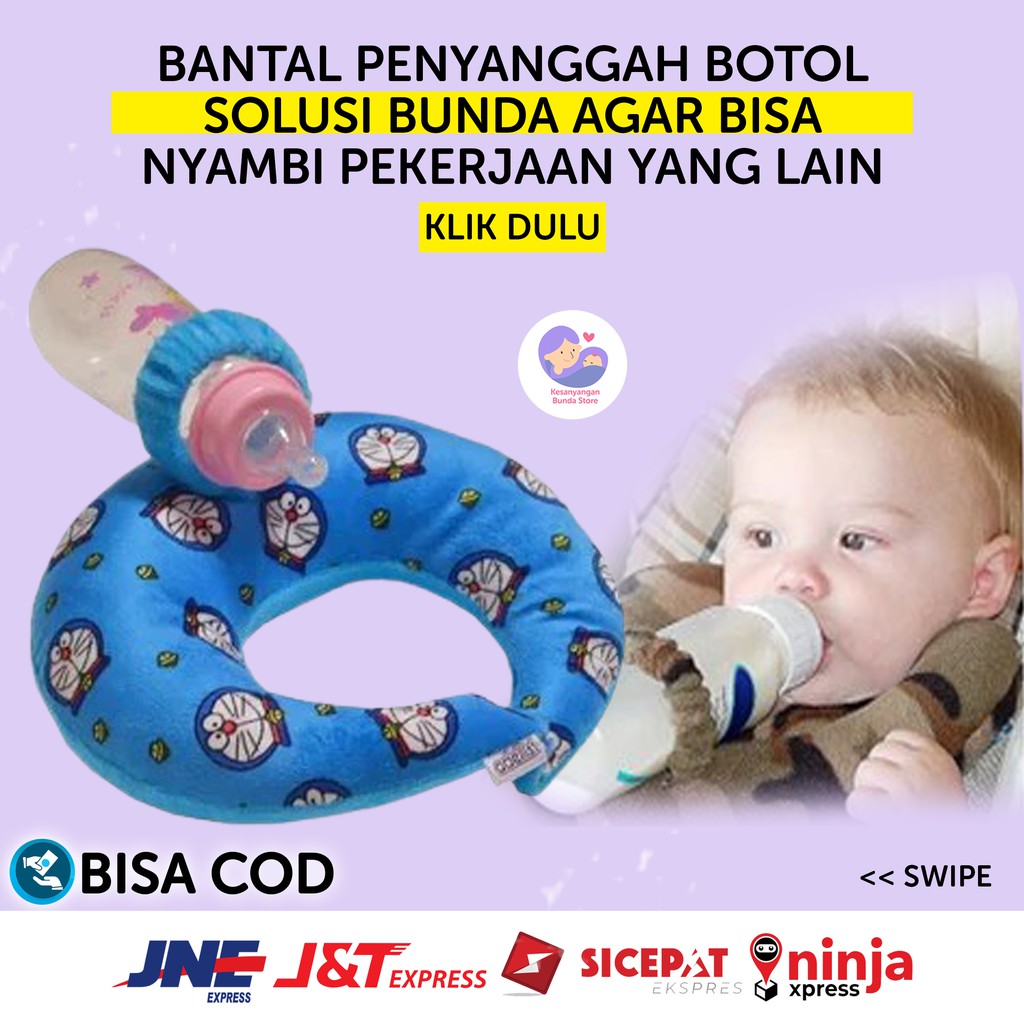 Bantal Penyanggah Botol Susu Dot Bayi Motif Lucu/ Perlengkapan Tidur Bayi