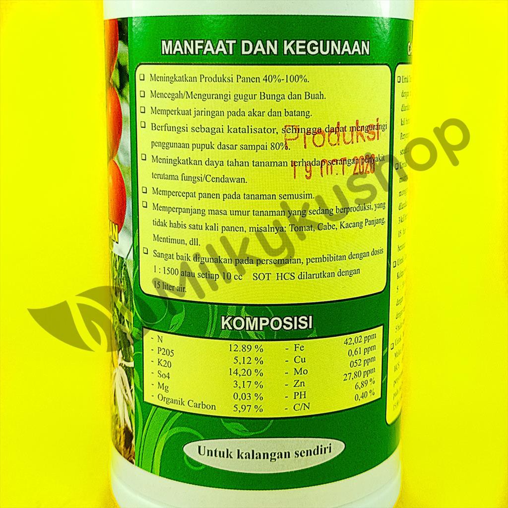 SOT 500 ML HCS SUPLEMEN ORGANIK TANAMAN PUPUK CAIR