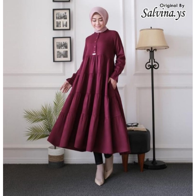LONG TUNIK POLOS ORIGINAL BY SALVINA YS