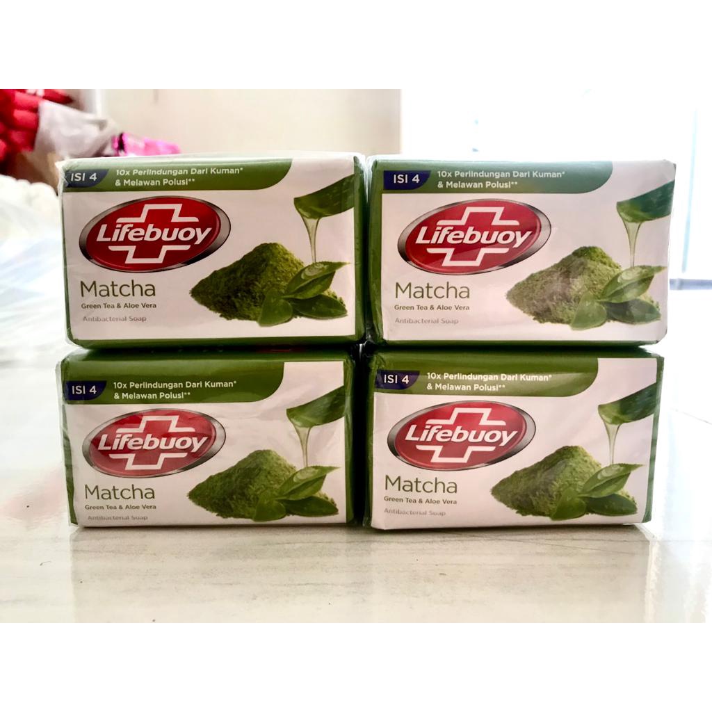 Lifebuoy Matcha Green Tea Aloe Vera Paket 4 x 110 gram Sabun mandi Batang Hijau anti bakteri