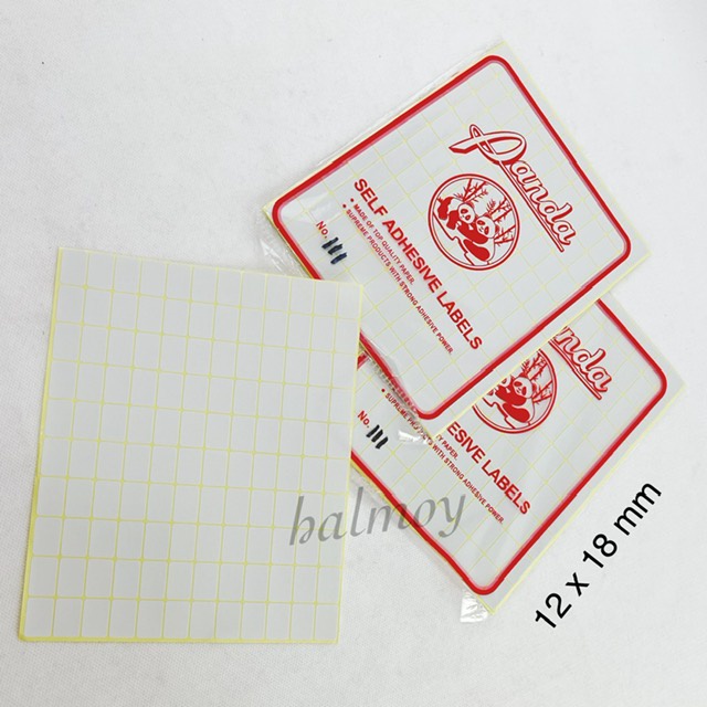 

STICKER LABEL / NAMA NO. 111 12 X 18 MM ( 7 LEMBAR )