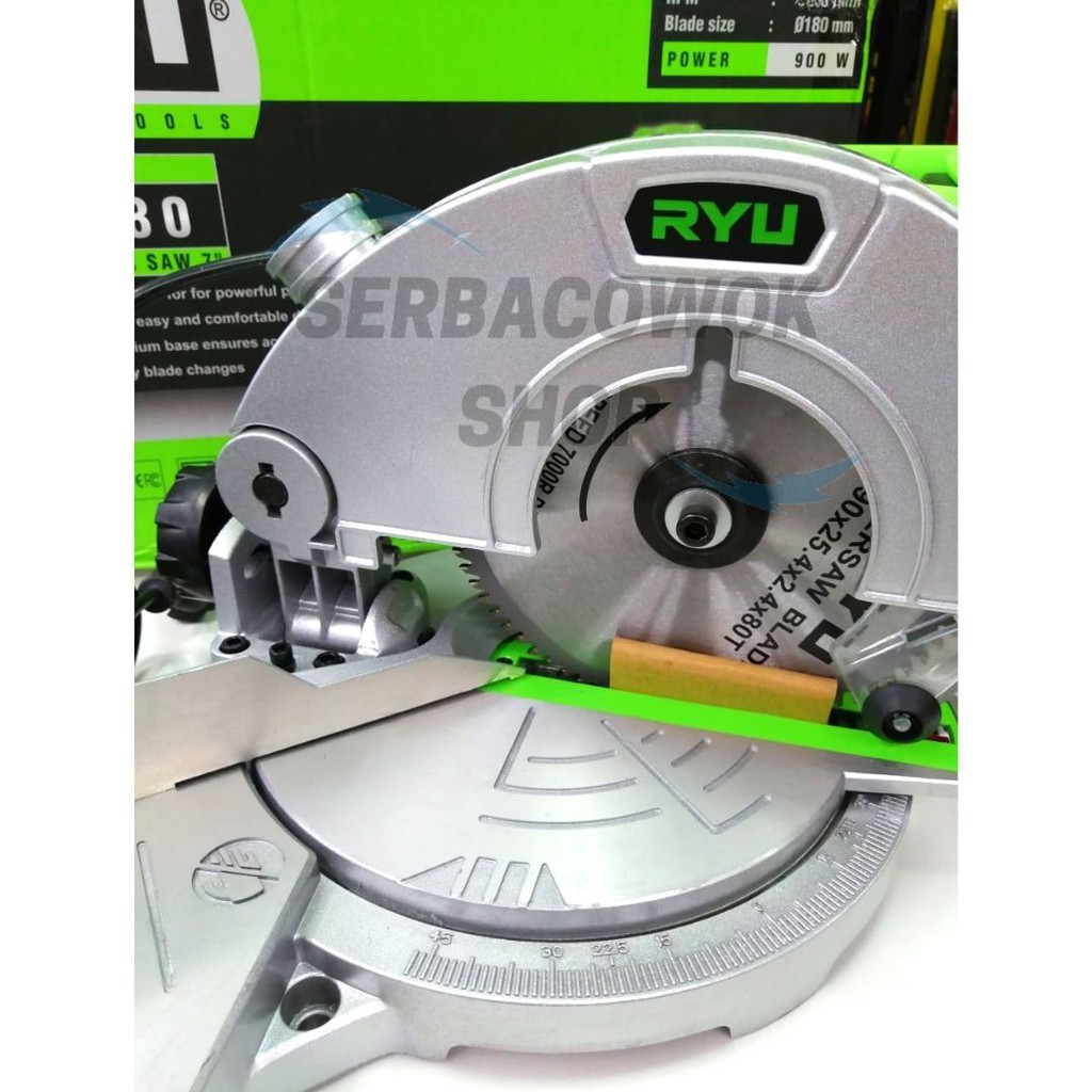 Miter Saw 7 Inch Inci RYU RMS180 Mitre Saw Potong Besi Aluminium Kayu Termurah Berkualitas