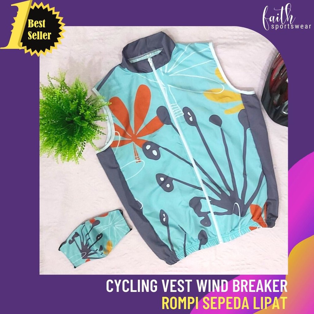 ROMPI OLAH RAGA/ ROMPI SEPEDA Wanita/ Cycling Vest Windbreaker