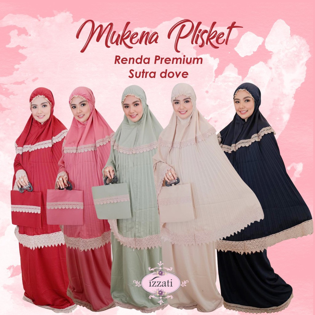 mukena dewasa plisket / prisket premium terbaru