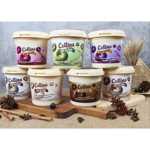 

COLLINS Dip Glaze 1 Kg Coklat Cair Topping Donat Piscok Halal