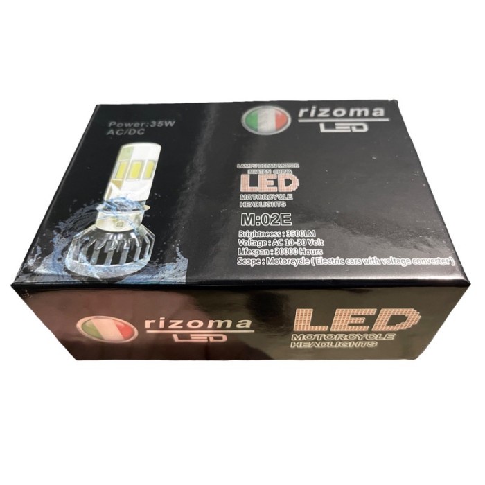 Lampu Led Motor H4 H6 6 Sisi M02E Rizoma Original Bergaransi AC/DC 35 Watt