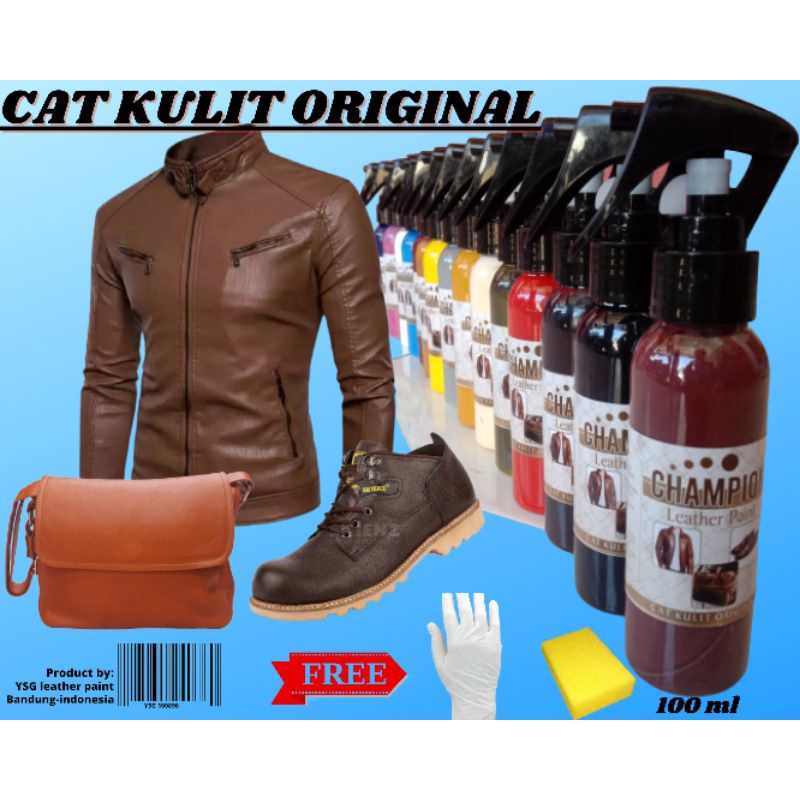 cat jaket kulit asli,cat sepatu kulit cat tas kulit dll.warna coklat netto 100 ml