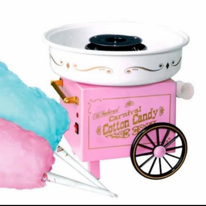 Myeon Mesin Gulali Kapas Alat Pembuat Permen Kapas Cotton Candy Maker Machin - Pink Muda