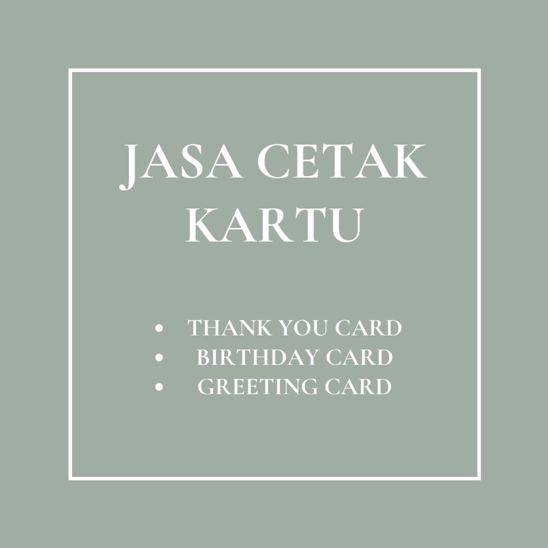 

Jasa Cetak Kartu | Thank You Card