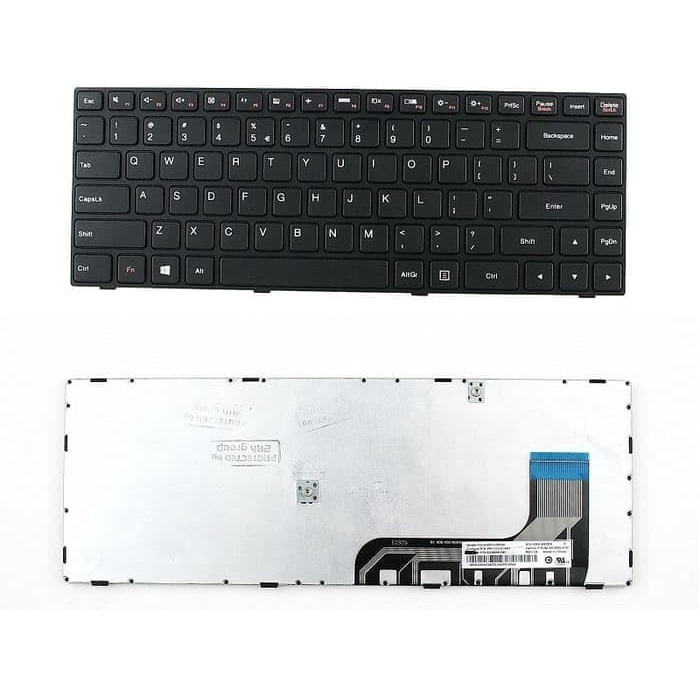 Keyboard Laptop Lenovo 100-14iby 100-14 Iby Black Hitam