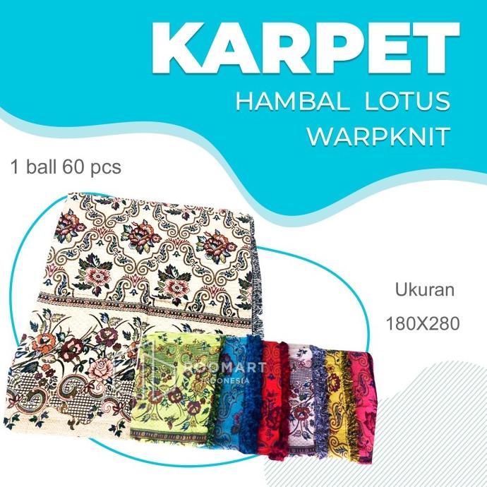 KARPET RAJUT / KARPET HAMBAL LOTUS WARPKNIT - UKURAN 180X280