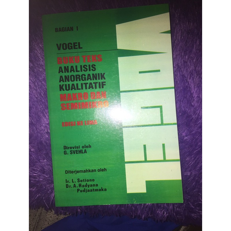 Buku Vogel Analisi Anorganik