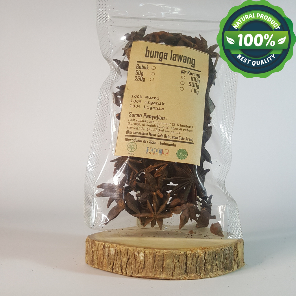 

PEKAK KEMBANG BUNGA LAWANG KERING 250 GRAM - Illicium Verum - MU