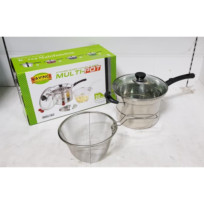 Panci Deep Fryer plus Steamer Vavinci