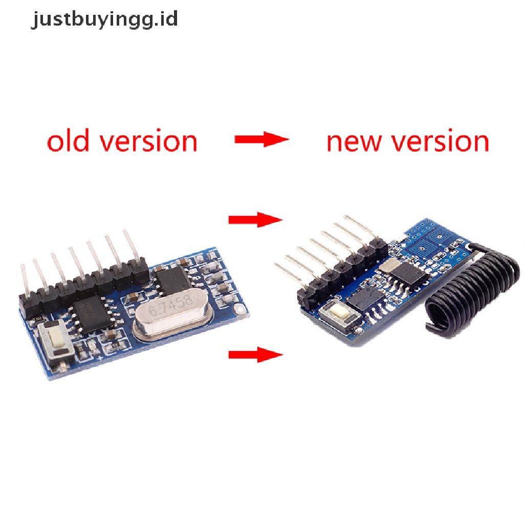 [justbuyingg.id] 1Pc 433mhz rf receiver learning code decoder module 4 channel for 1527 encoding ID