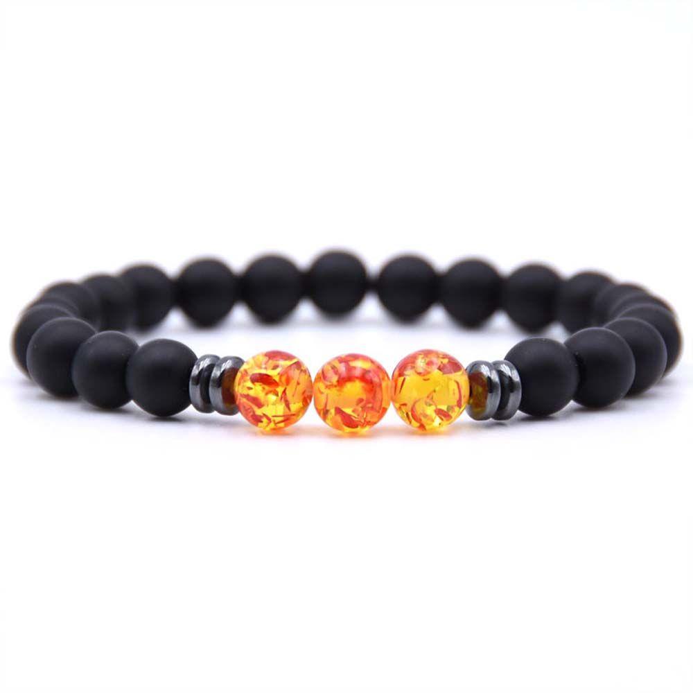 Gelang Agustina 7 Chakra Healing Balance Aksesoris Stretch Hadiah Wanita Pria Matte Yoga Bracelet